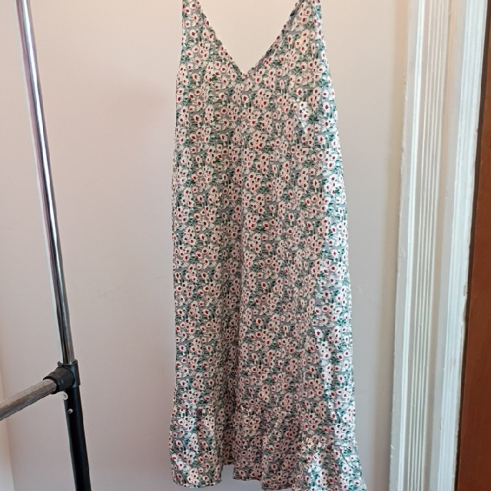 Chic Floral Green Maxi Dress